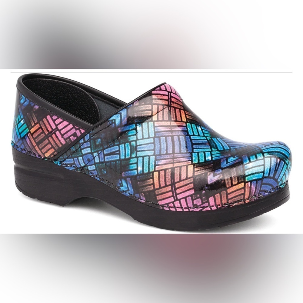 Dansko Professional Color Weave Patent Clogs Shoes Size EU 39, US 8.5-9